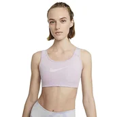 Biustonosze - Nike Damski biustonosz Swoosh Icon Clash Strappy, Iced Lilac/Light Violet, XS - miniaturka - grafika 1