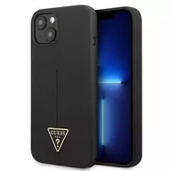 Etui i futerały do telefonów - Guess GUHCP13MSLTGK iPhone 13 6,1" czarny/black hardcase Silicone Triangle GUE001921 - miniaturka - grafika 1