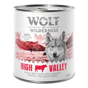 Megapakiet Wolf of Wilderness Adult, 24 x 800 g - High Valley, wołowina - Mokra karma dla psów - miniaturka - grafika 1