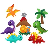 Dekoratorstwo - Dinozaury - filcowy zestaw kreatywny do szycia DIY - miniaturka - grafika 1