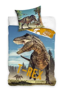 Pościel bawełniana CARBOTEX Dinozaur T-rex, 140x200 cm, 2 elementy - Pościel - miniaturka - grafika 1