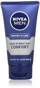 NIVEA MEN Protect & Care Nawilżający Komfort Care (1 x 75 ml), Pielęgnacja twarzy wzbogacona witaminą B5 i aloesem, nietłusty krem nawilżający dla mężczyzn - Kremy do twarzy - miniaturka - grafika 1