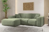Narożniki - Sofa w kształcie L SIENA narożnik tkanina Poso jasnozielony lewy - miniaturka - grafika 1