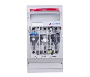Rozłącznik bezpiecznikowy RBK 00-W-160A; montaż tablicowy; zaciski mostkowe (S) 1.5-50mm2, wydłużone osłony zacisków - Inne akcesoria elektryczne - miniaturka - grafika 1