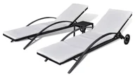 Leżaki ogrodowe - Elior Komplet czarnych leżaków ogrodowych R0-M84 - miniaturka - grafika 1