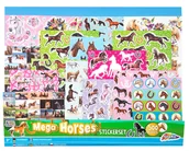 Przybory szkolne - Mega Zestaw Naklejek Koniki, 500 szt. - 40x32 cm - miniaturka - grafika 1