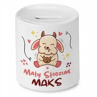 Skarbonki - Skarbonka 330 ml Dla Maksa Syna Dziecka Prezent z Nadrukiem ze Zdjęciem + Opakowanie na prezent (wzór 01) - miniaturka - grafika 1