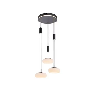 Paul Neuhaus Smart hanglamp zwart 3-lichts met afstandsbediening - Loena - Lampy sufitowe - miniaturka - grafika 1