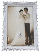 Ramki na zdjęcia - Ramka na zdjęcie 13x18 Glamour biała + kryształki - miniaturka - grafika 1