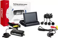 Czujniki parkowania - AMiO Zestaw czujników parkowania tft02 4,3&quot; z kamerą hd-305-led 4 sensory czarne &quot;gold&quot; - miniaturka - grafika 1