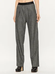 Pinko Spodnie materiałowe Palma 102197 A07P Szary Loose Fit - Spodnie damskie - miniaturka - grafika 1