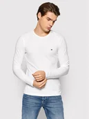 Koszulki męskie - Tommy Hilfiger Longsleeve MW0MW10804 Biały Slim Fit - miniaturka - grafika 1