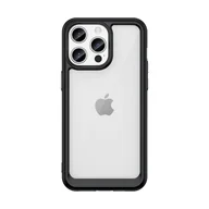 Etui i futerały do telefonów - Wzmocnione etui z elastyczną ramką do iPhone 15 Pro Max Outer Space - czarne - miniaturka - grafika 1