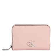 Portfele - Mały Portfel Damski Calvin Klein Jeans Minimal Monogram M Zip Around T K60K611970 Różowy - miniaturka - grafika 1