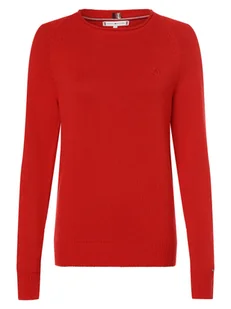 Tommy Hilfiger Sweter damski Kobiety drobna dzianina czerwony jednolity, S - Swetry damskie - miniaturka - grafika 1
