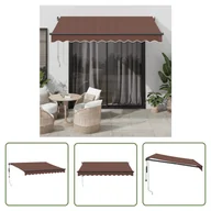 Markizy - The Living Store Automatycznie zwijana markiza - brązowa - 300x250 cm - Markiza - miniaturka - grafika 1