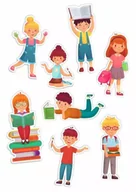 Mapy i plansze edukacyjne - Dekoracje okienne dwustronne - Dzieci 01 8szt - LearnHow - miniaturka - grafika 1
