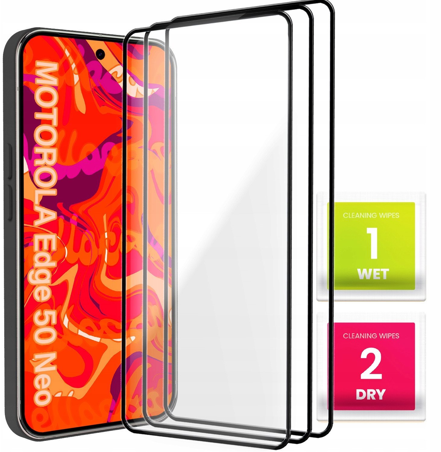 3-PAK Szkło Hartowane do Motorola Edge 50 Neo / ThinkPhone25 Pełne, 9H