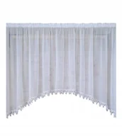 Firany - Firana gotowa 500x160,łuk,biały woal, angielka 8cm - miniaturka - grafika 1