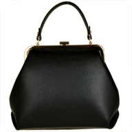 Torebki damskie - Damska torebka czarna skóra naturalna bigiel retro - miniaturka - grafika 1