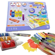 Zabawki interaktywne dla dzieci - Zestaw Kreatywny Eksperymenty Nauka Kolorów Diy Markery Mazaki Malowanki - miniaturka - grafika 1