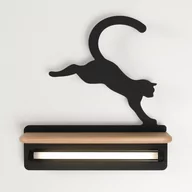 Lampy ścienne - Candellux Lampa Cat Kinkiet Ścienny 5W Led Iq Kids Skaczący Czarny 21-75635 - miniaturka - grafika 1