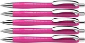 Długopisy - Schneider 132509 Slider Rave XB długopis (limitowana edycja specjalna w kolorze power pink), 5 sztuk, kolor wkładu: niebieski - miniaturka - grafika 1