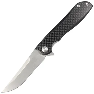 Nóż składany Real Steel Megalodon Revival G10/Carbon Fiber, Stonewashed N690 by Carson Huang (7422) - Noże - miniaturka - grafika 1