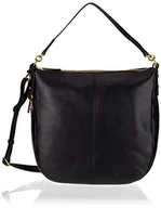 Torebki damskie - Fossil Torba damska Jolie, Eco skóra/poliuretan Trim Hobo brązowa 30,48 cm dł. x 12,7 cm szer. x 33,02 cm wys. ZB1434200, czarny, 30.48 cm x 12.7 cm x 33.02 cm - miniaturka - grafika 1