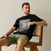 Koszulki sportowe męskie - Regatta Life Koszulka męska Safi Black, Cotton, Rozmiar: 4XL - miniaturka - grafika 1