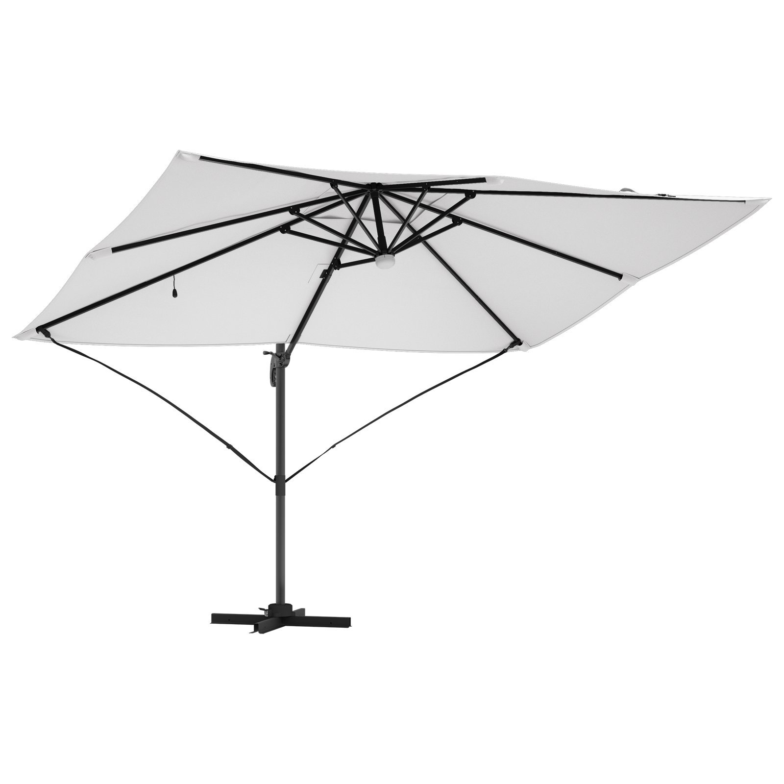 vidaXL Parasol wysięgnikowy Beżowy Poliester, Aluminium 42003359