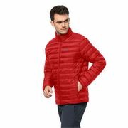 Kurtki męskie - Męska kurtka puchowa Jack Wolfskin PACK & GO DOWN JKT M adrenaline red - L - miniaturka - grafika 1