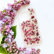 Etui i futerały do telefonów - Etui z suszonymi kwiatami - różowa miłośc - miniaturka - grafika 1
