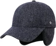 Czapki i chusty sportowe męskie - Czapka z Daszkiem i Nausznikami Jerome by Lierys, czarno-niebieski, L (58-59 cm) - miniaturka - grafika 1
