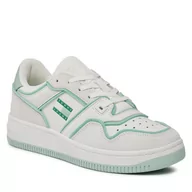 Półbuty męskie - Sneakersy Tommy Jeans Tjw Retro Basket Foam Edge EN0EN02420 Ecru / Jadestone Green MAJ - miniaturka - grafika 1