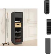 Szafki na buty - vidaXL Stojak na buty szary 30x34x105 cm lite drewno sosnowe - Stojaki i szafki na buty - miniaturka - grafika 1