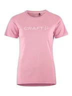 Koszulki i topy damskie - Craft CORE Essence Logo Tee | damska koszulka sportowa M | Whiz | odzież sportowa dla kobiet z poliestru pochodzącego z recyklingu | zakrzywione szwy boczne | Quick Dry T-shirt damski | koszulka - miniaturka - grafika 1