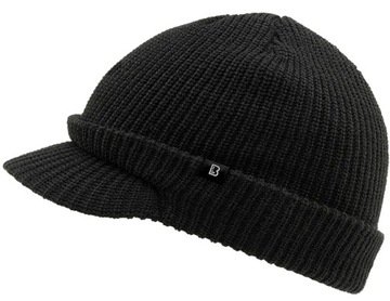 Czapka Zimowa Męska Damska Z Daszkiem Brandit Shield Cap Na Zimę Czarna