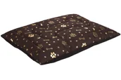 Legowiska dla psów - Legowisko poducha dla psa Welsti brązowy złote kości i łapki L 100x70 antypoślizgowa - miniaturka - grafika 1