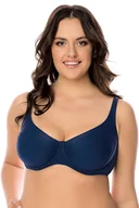 Stroje kąpielowe - Vivisence 3216 granatowy 85C Kostium kąpielowy biustonosz miękki - miniaturka - grafika 1