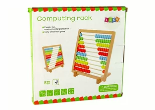 Liczydło Szkolne Drewniane Kolorowe Koraliki - Zabawki interaktywne dla dzieci - miniaturka - grafika 2