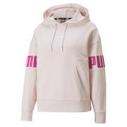 Bluzy sportowe damskie - Bluza treningowa damska Puma Power Colorblock Hoodie TR - miniaturka - grafika 1