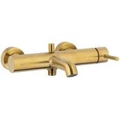 Baterie wannowe i prysznicowe - Bateria wannowa natynkowa KFA ARMATURA Moza 5034-020-31 Złoto szczotkowane - miniaturka - grafika 1