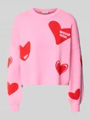 Swetry damskie - Sweter o kroju oversized z dzianiny z mieszanki wiskozy model ‘SHYLA’ - miniaturka - grafika 1