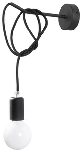 Sollux Lighting Kinkiet EDISON czarny NICKEL - Lampy ścienne - miniaturka - grafika 1