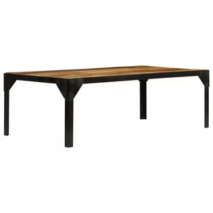 vidaXL Stolik kawowy, surowe drewno mango i stal, 110 cm - Ławy i stoliki kawowe - miniaturka - grafika 1