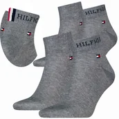 Skarpetki męskie - TOMMY HILFIGER SKARPETY MĘSKIE STOPKI 39-42 szary - miniaturka - grafika 1