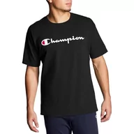 Koszulki męskie - Champion Koszulka męska, klasyczny skrypt, Black-y06794, M - miniaturka - grafika 1