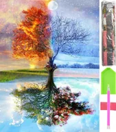 Zabawki kreatywne - HAFT DIAMENTOWY DUŻY 5D Zestaw Obraz MOZAIKA D12 - miniaturka - grafika 1