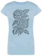 Koszulki i topy damskie - T-Shirt damski fajny nadruk RÓŻA Rozm.L - miniaturka - grafika 1